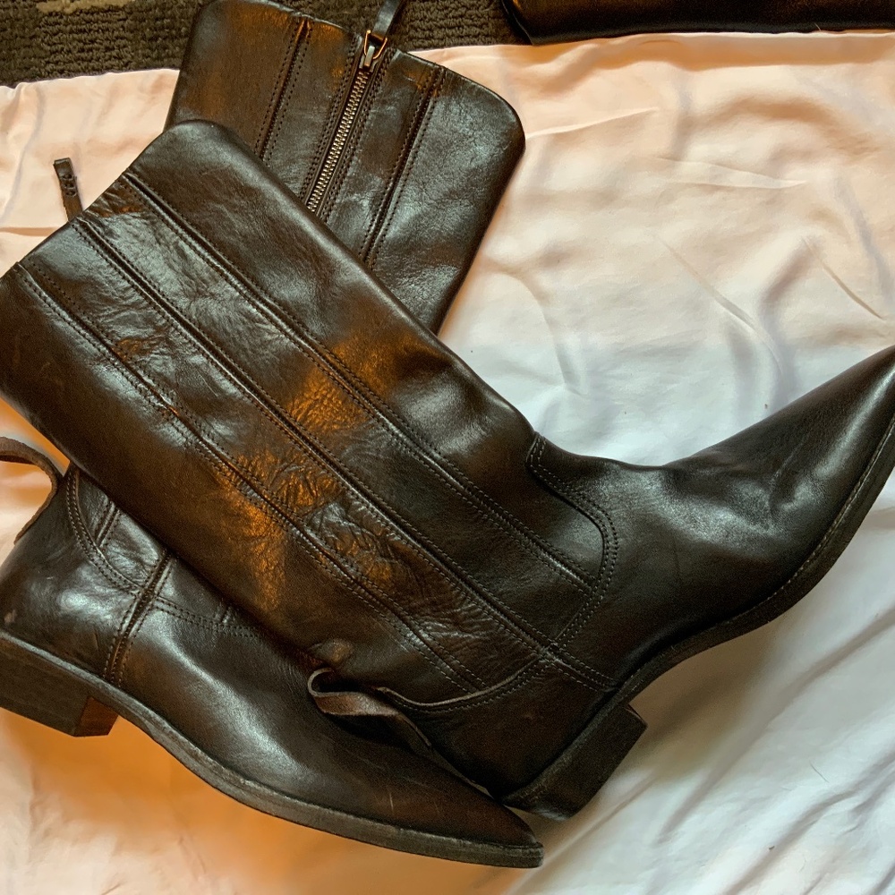 Free People We The Free Allistar Leather Western Boots in Brown